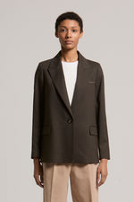 Load image into Gallery viewer, deep brown woman blazer
