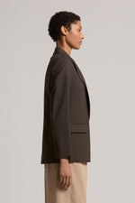 Load image into Gallery viewer, deep brown woman blazer
