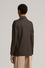 Load image into Gallery viewer, deep brown woman blazer
