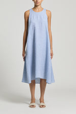Load image into Gallery viewer, dust light blue woman dress
