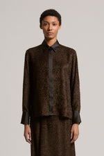 Carregar imagem no visualizador da galeria, deep brown Bi-material shirt
