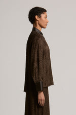Carregar imagem no visualizador da galeria, deep brown Bi-material shirt
