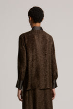 Carregar imagem no visualizador da galeria, deep brown Bi-material shirt
