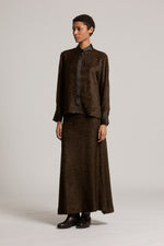 Carregar imagem no visualizador da galeria, deep brown Bi-material shirt
