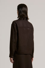 Load image into Gallery viewer, Deep Brown bi-material shirt
