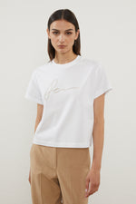 Load image into Gallery viewer, pure white cotton t-shirt

