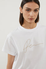 Load image into Gallery viewer, pure white cotton t-shirt
