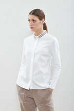 Load image into Gallery viewer, white cotton popeline shirt
