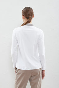 white cotton popeline shirt
