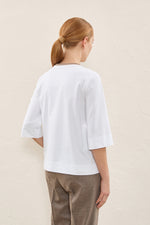Carregar imagem no visualizador da galeria, cotton white t-shirt

