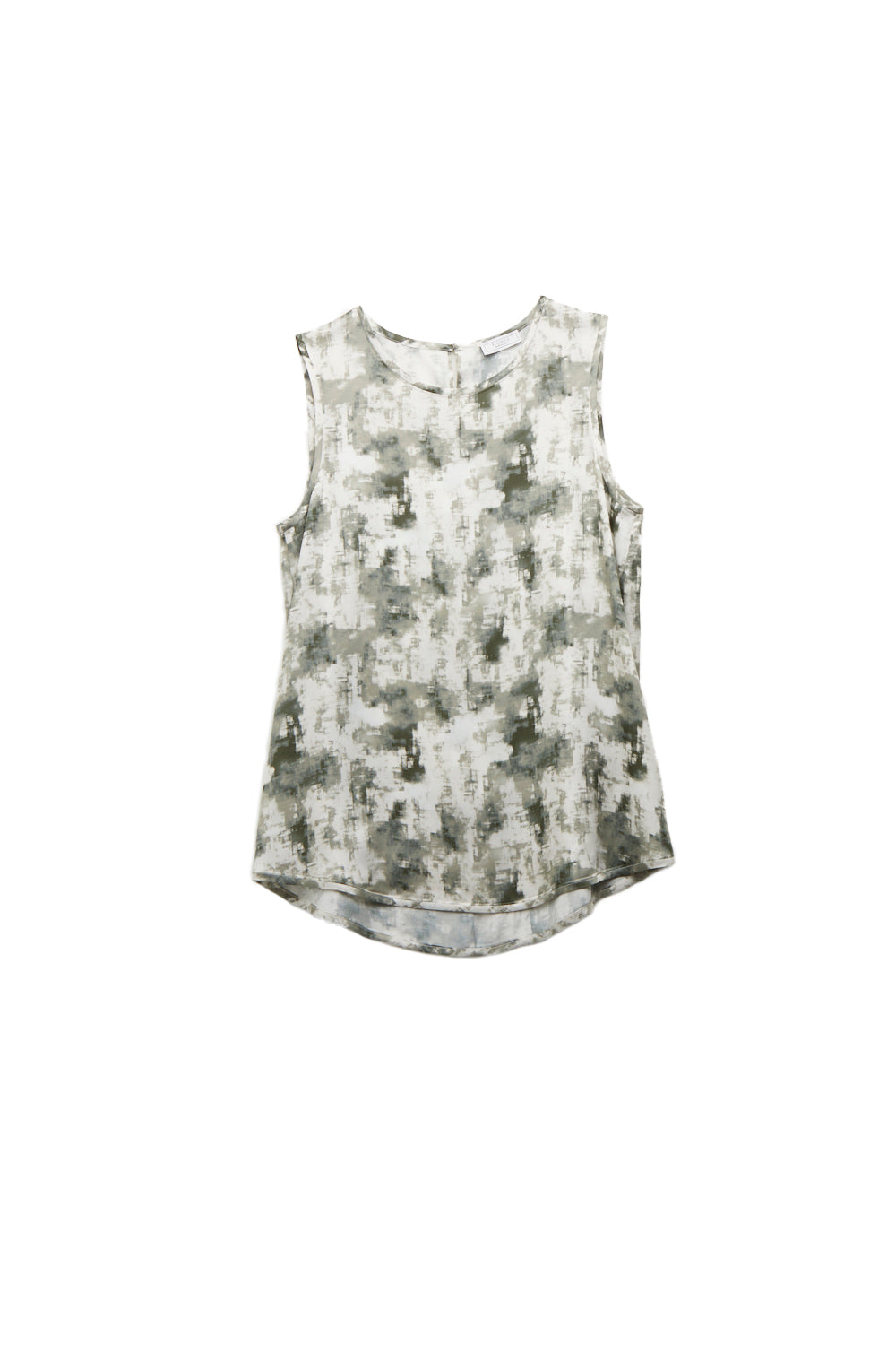 clay green printed top