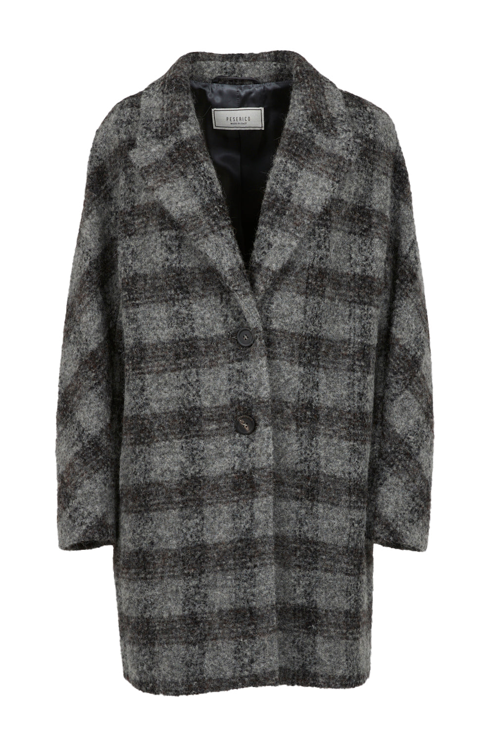 stone grey single breasted coat