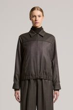 Load image into Gallery viewer, deep brown woman jacket
