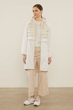 Carregar imagem no visualizador da galeria, salty white bi-materical down jacket
