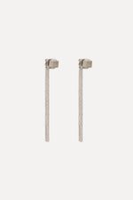 Carregar imagem no visualizador da galeria, mercury grey Pendant earrings with wrapping
