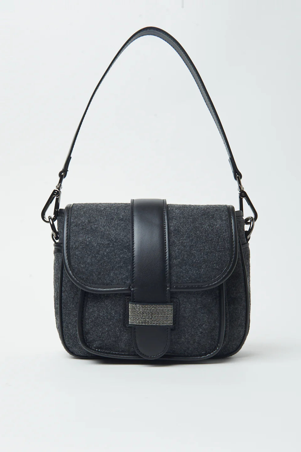 dark sapphire grey medium crossbody bag