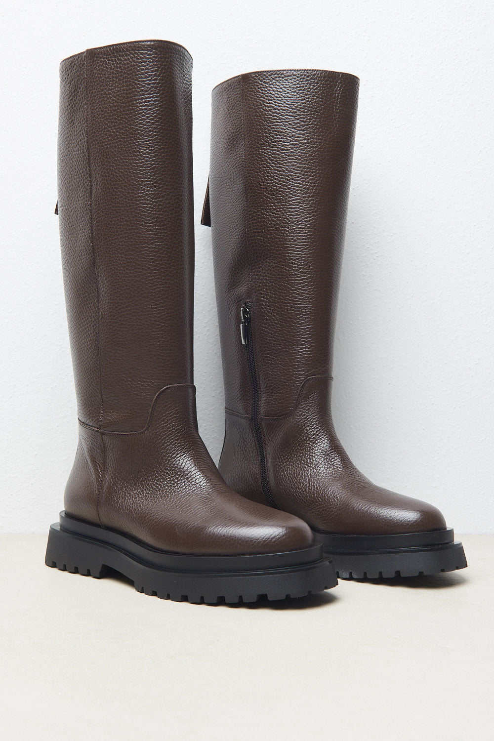 real leather tube boots