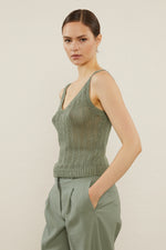 Load image into Gallery viewer, lagoon green tricot top
