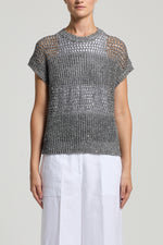 Load image into Gallery viewer, aviator blue tricot woman top
