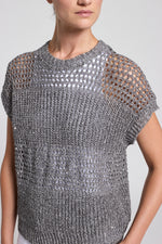 Load image into Gallery viewer, aviator blue tricot woman top
