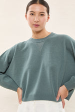 Load image into Gallery viewer, green zinc knit sweater
