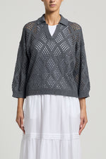 Load image into Gallery viewer, aviator blue tricot sweater
