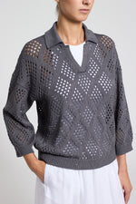 Load image into Gallery viewer, aviator blue tricot sweater
