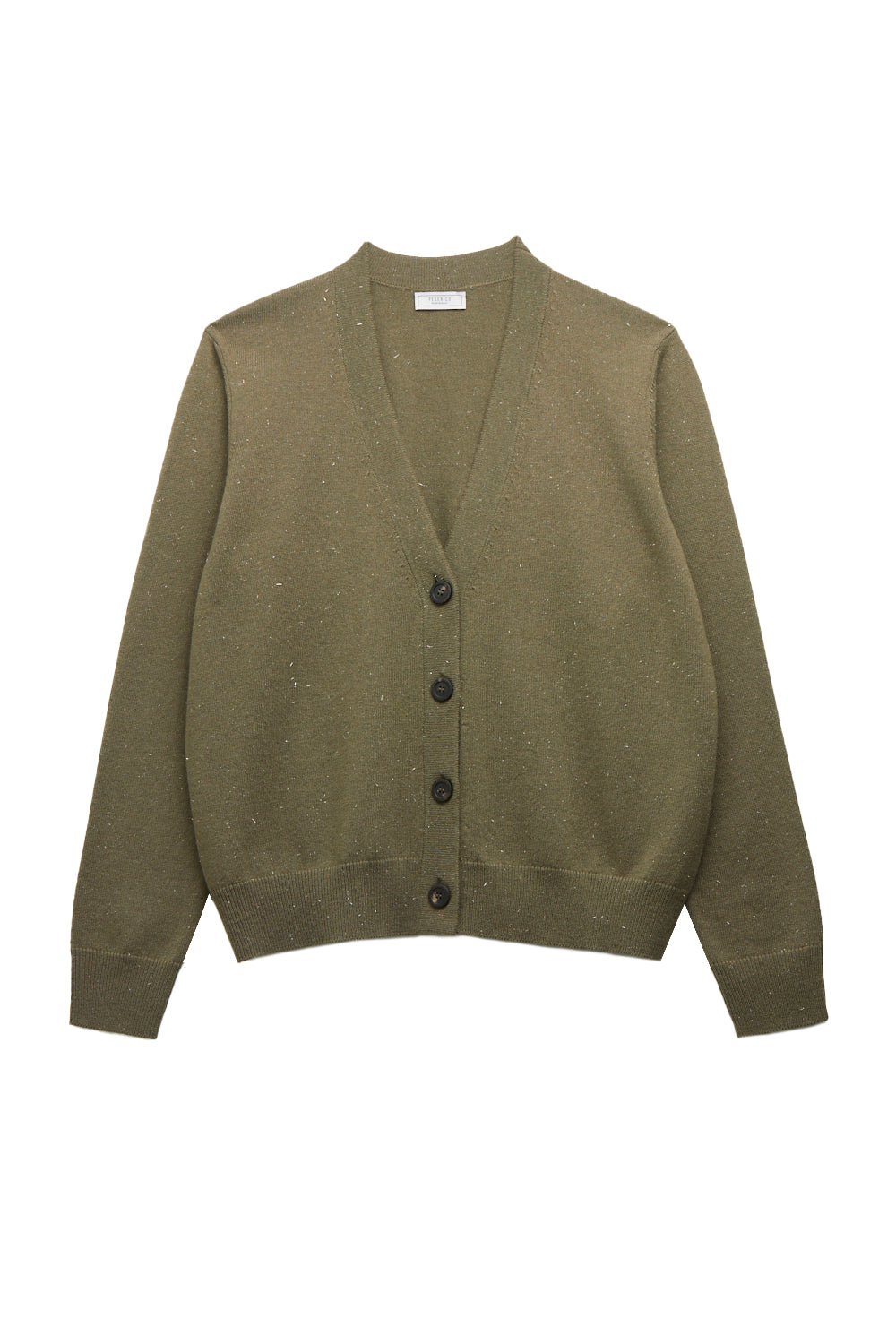 clay green knitted cardigan