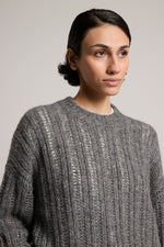 Load image into Gallery viewer, mercury grey knitted sweater
