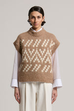 Load image into Gallery viewer, astral Beige knitted sweater
