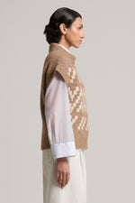 Load image into Gallery viewer, astral Beige knitted sweater
