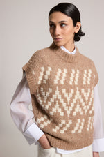 Load image into Gallery viewer, astral Beige knitted sweater
