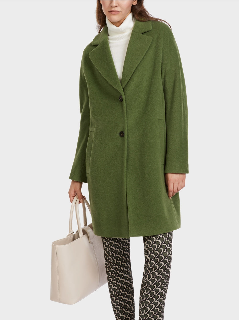orient green alpaca/wool coat