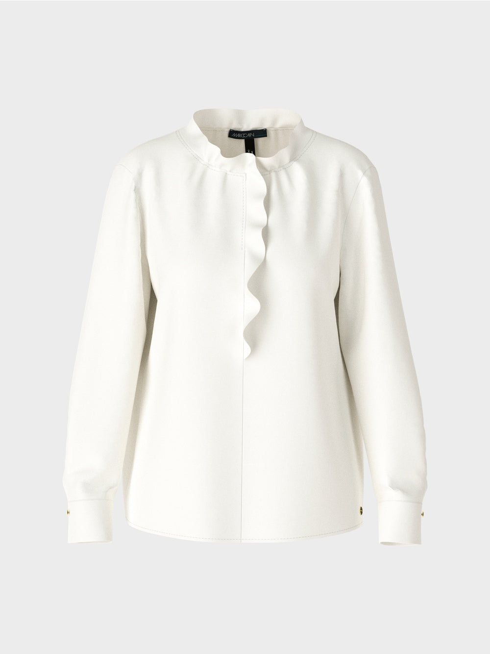 off-white flowing blouse