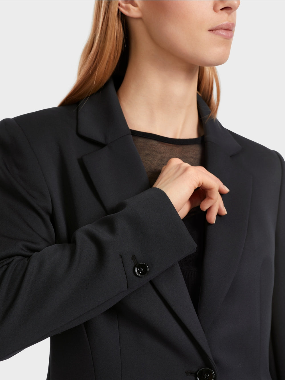 black feminine blazer