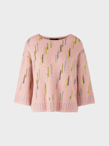 powder pink knit sweater