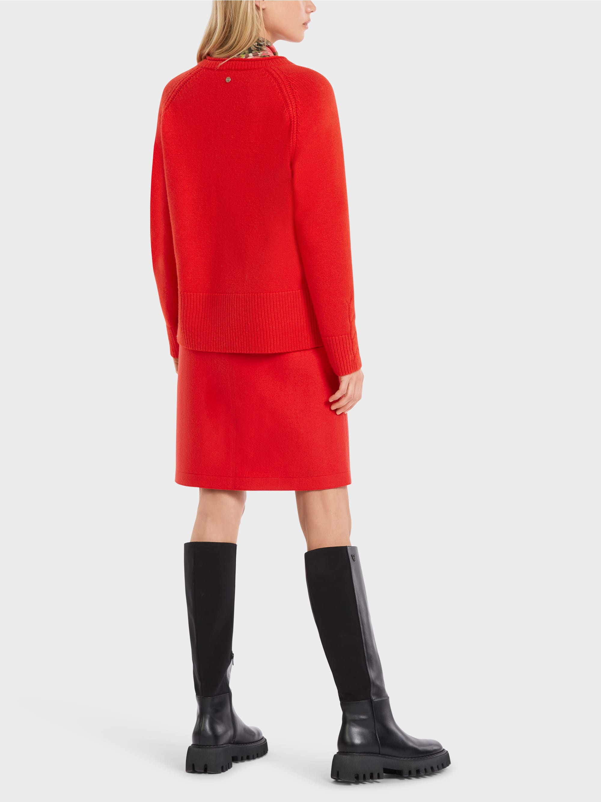 fire red cashmere sweater