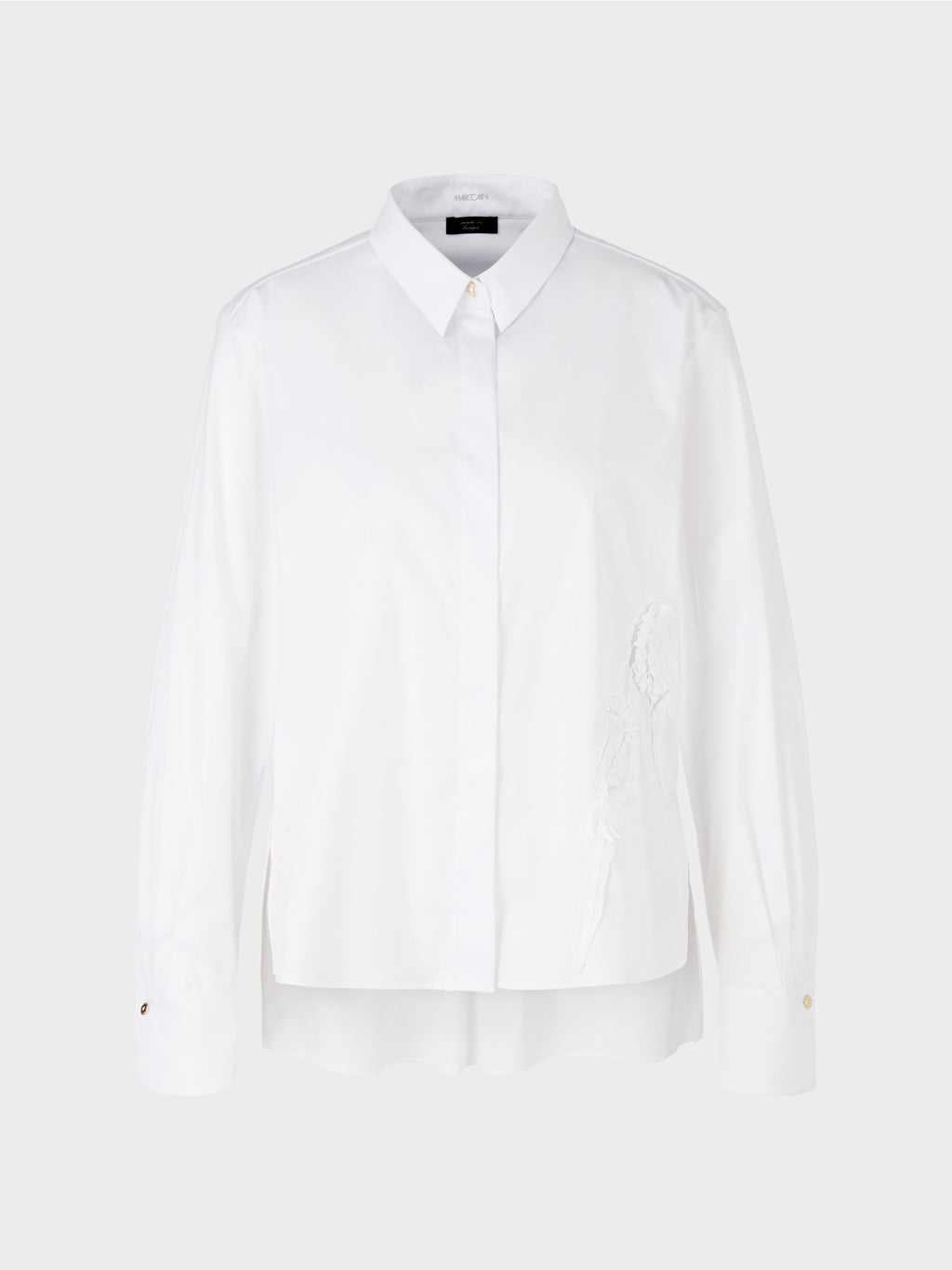 white wide shirt blouse