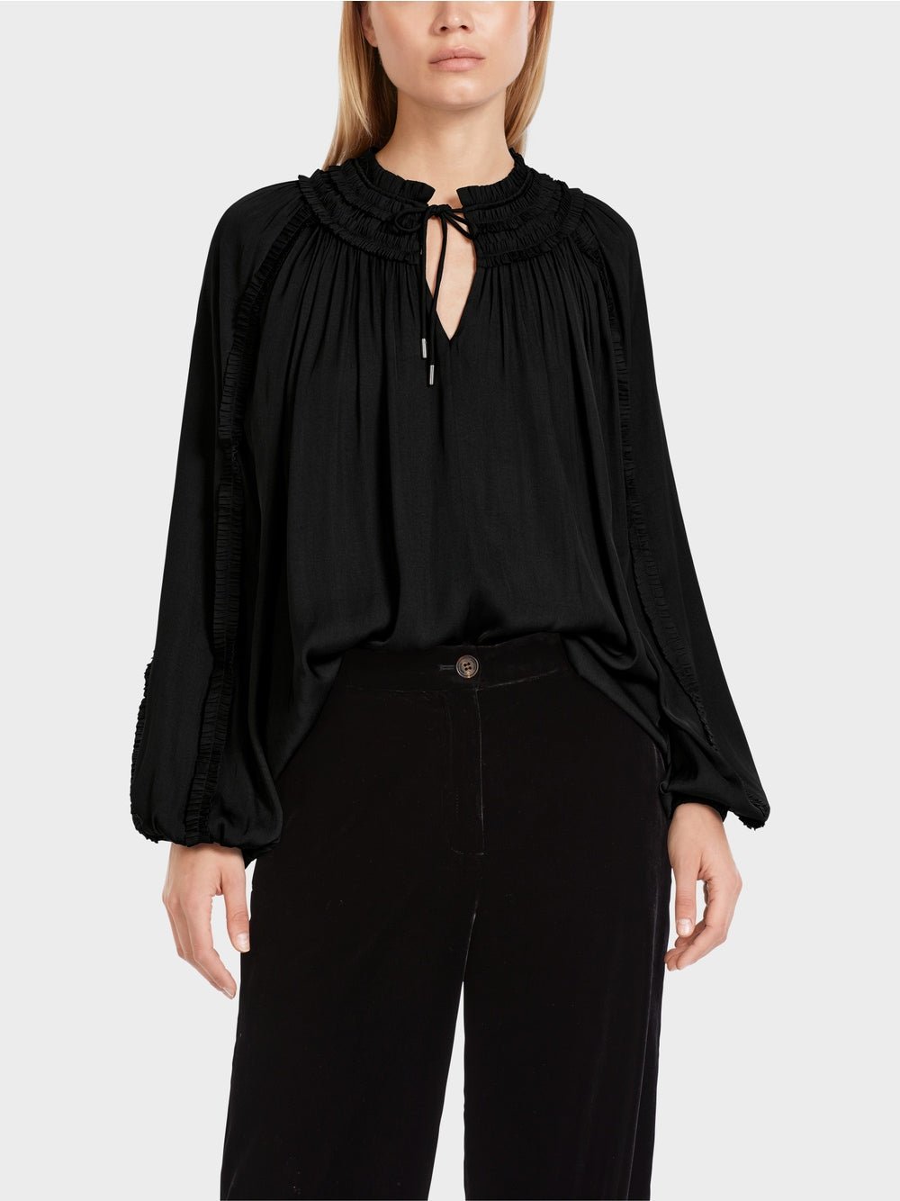 black raglan blouse