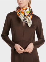 Load image into Gallery viewer, dark wood silk scarf
