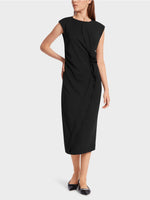 Load image into Gallery viewer, black dress with ruffle detail
