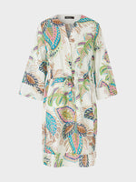 Load image into Gallery viewer, cotton dress with leaf motif
