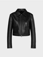 Load image into Gallery viewer, black soft leather jacket
