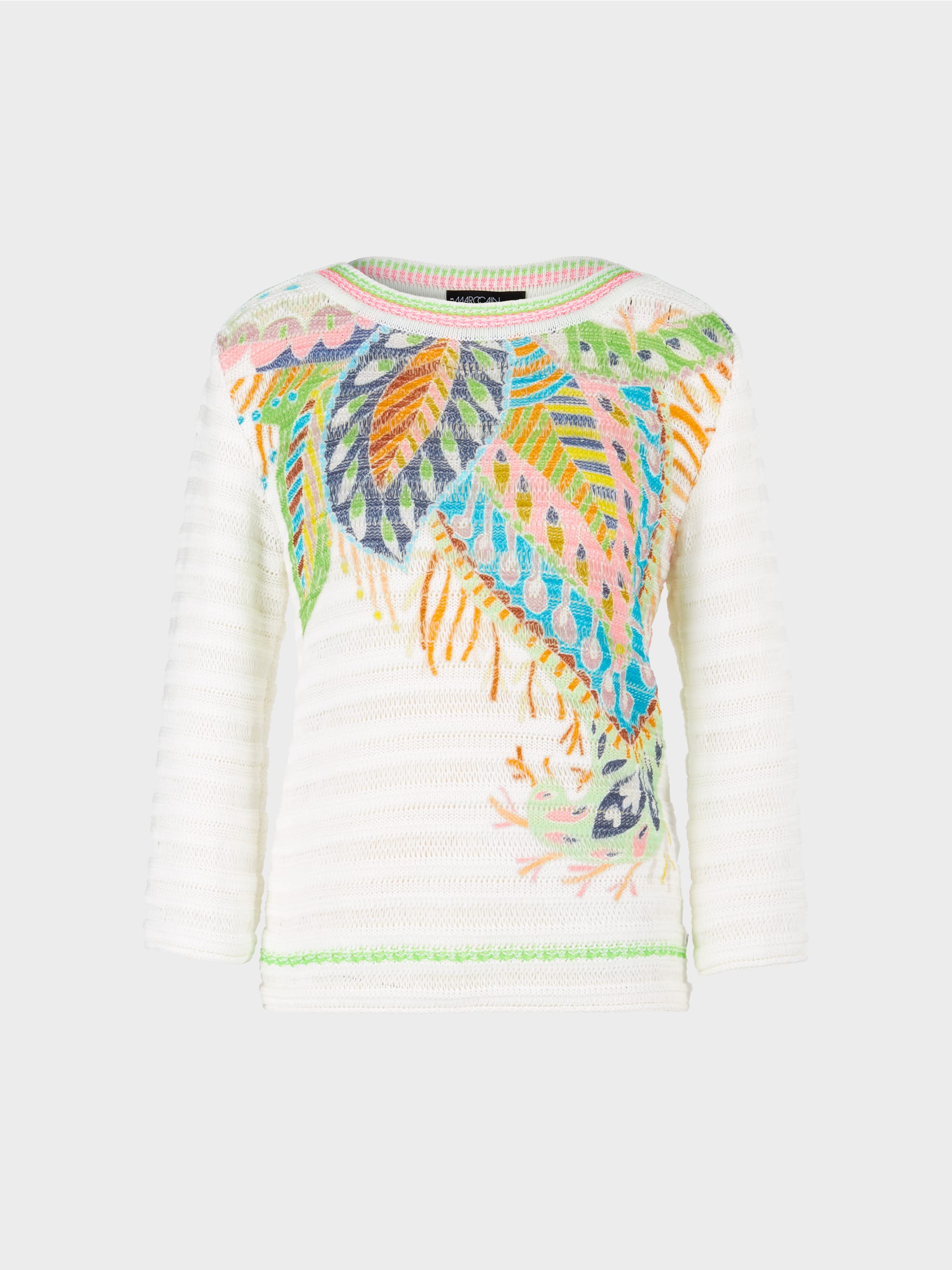 off white printed sweater knitted