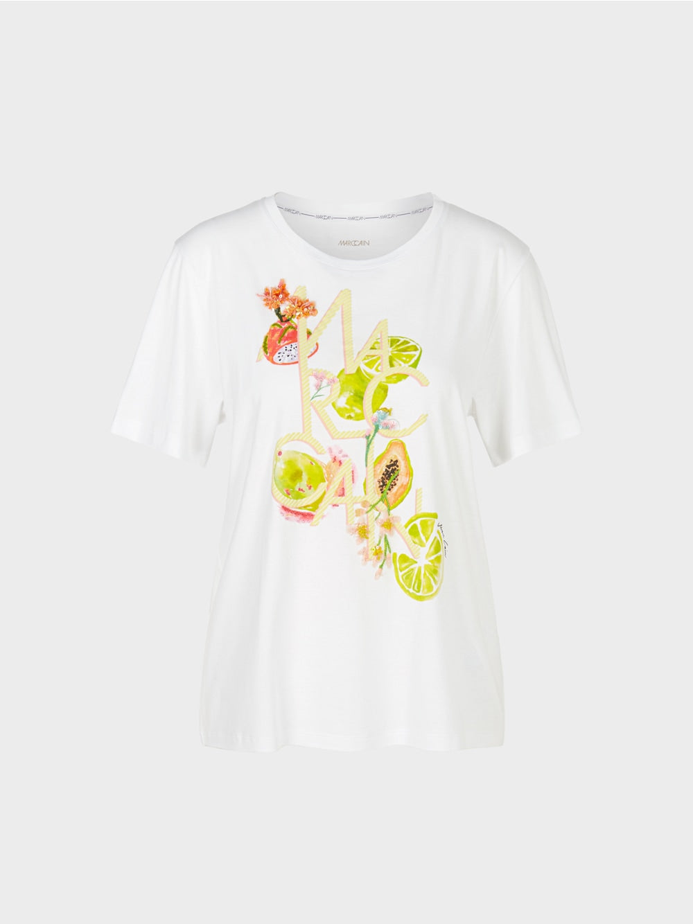 white lemon T-shirt with 3D appliqué