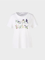 Load image into Gallery viewer, white embroidered T-shirt &quot;no risk no magic&quot;
