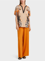 Load image into Gallery viewer, deep sand printed tunic-style blouse

