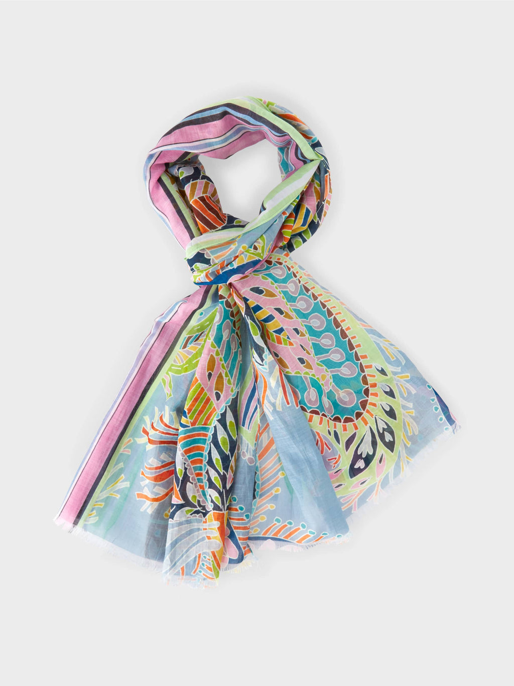 oriental-inspired print scarf