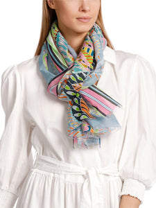 oriental-inspired print scarf