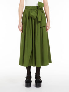 green long full skirt